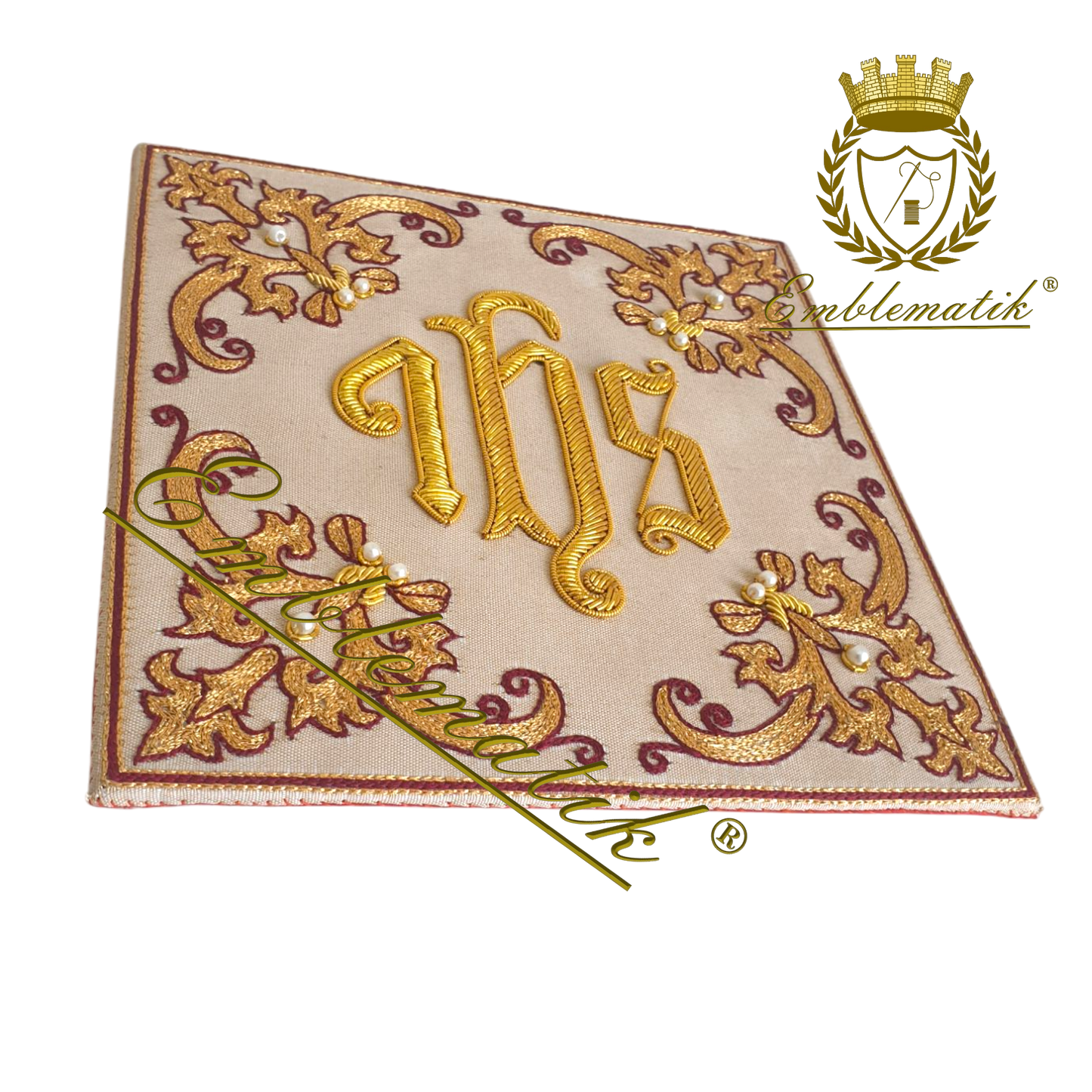 Hand Embroidered Chalice Pall IHS
