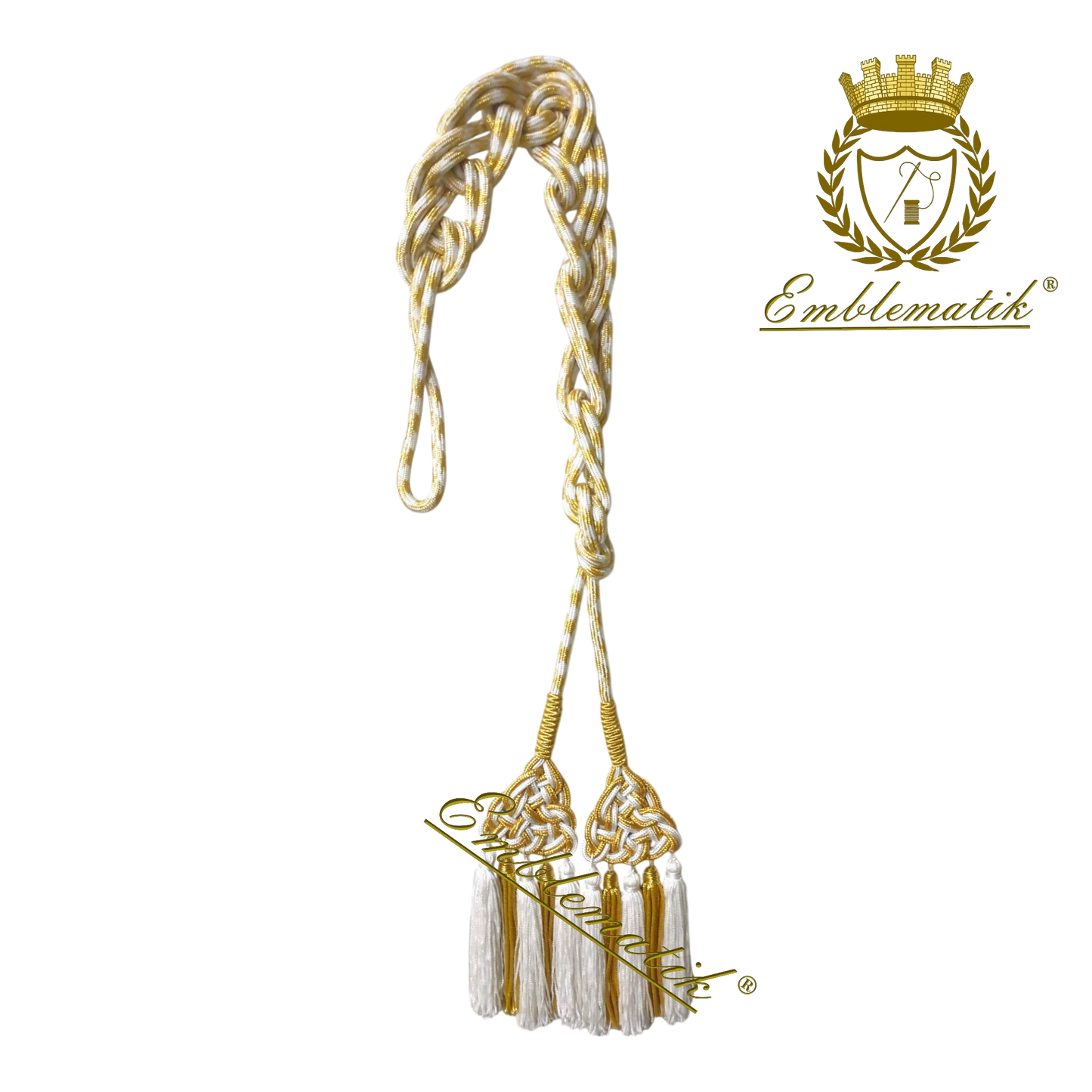 Italian liturgical Cincture with Metal & Silk Thread