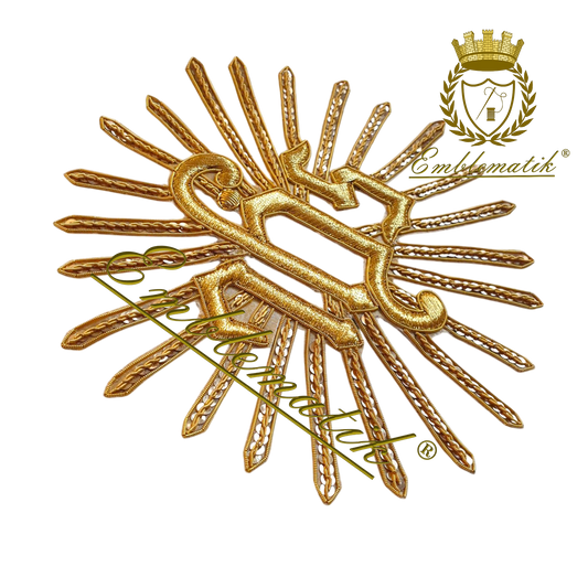 Hand Embroidered IHS Emblem Rays