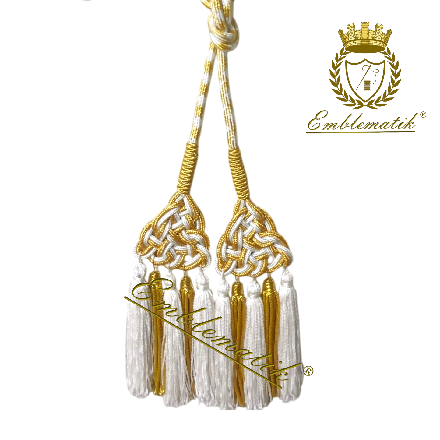 Italian liturgical Cincture with Metal & Silk Thread