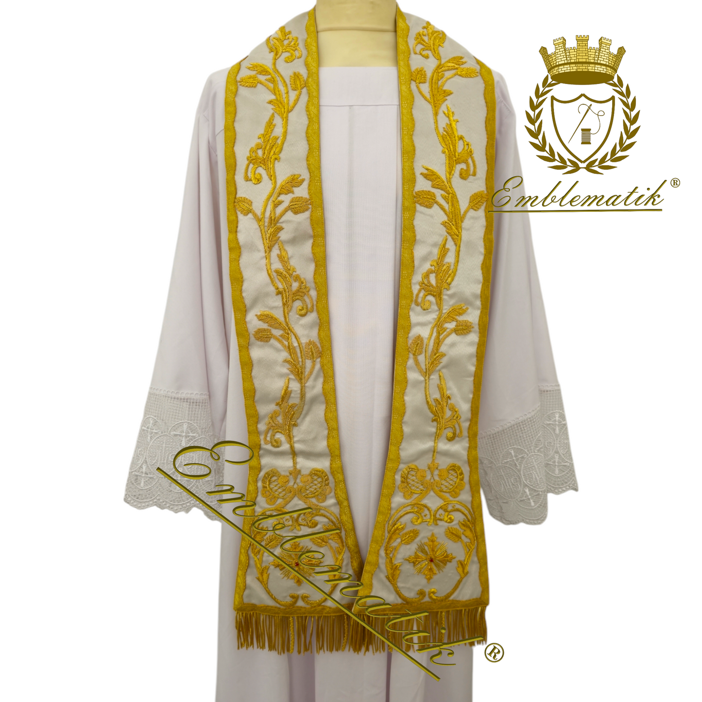 Highly Rich Embroidered Chasuble with Sacred & Immaculate Heart