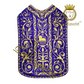 Roman Chasuble Purple Metallic Embroidered Agnus Dei