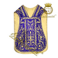 Roman Chasuble Purple Metallic Embroidered Agnus Dei