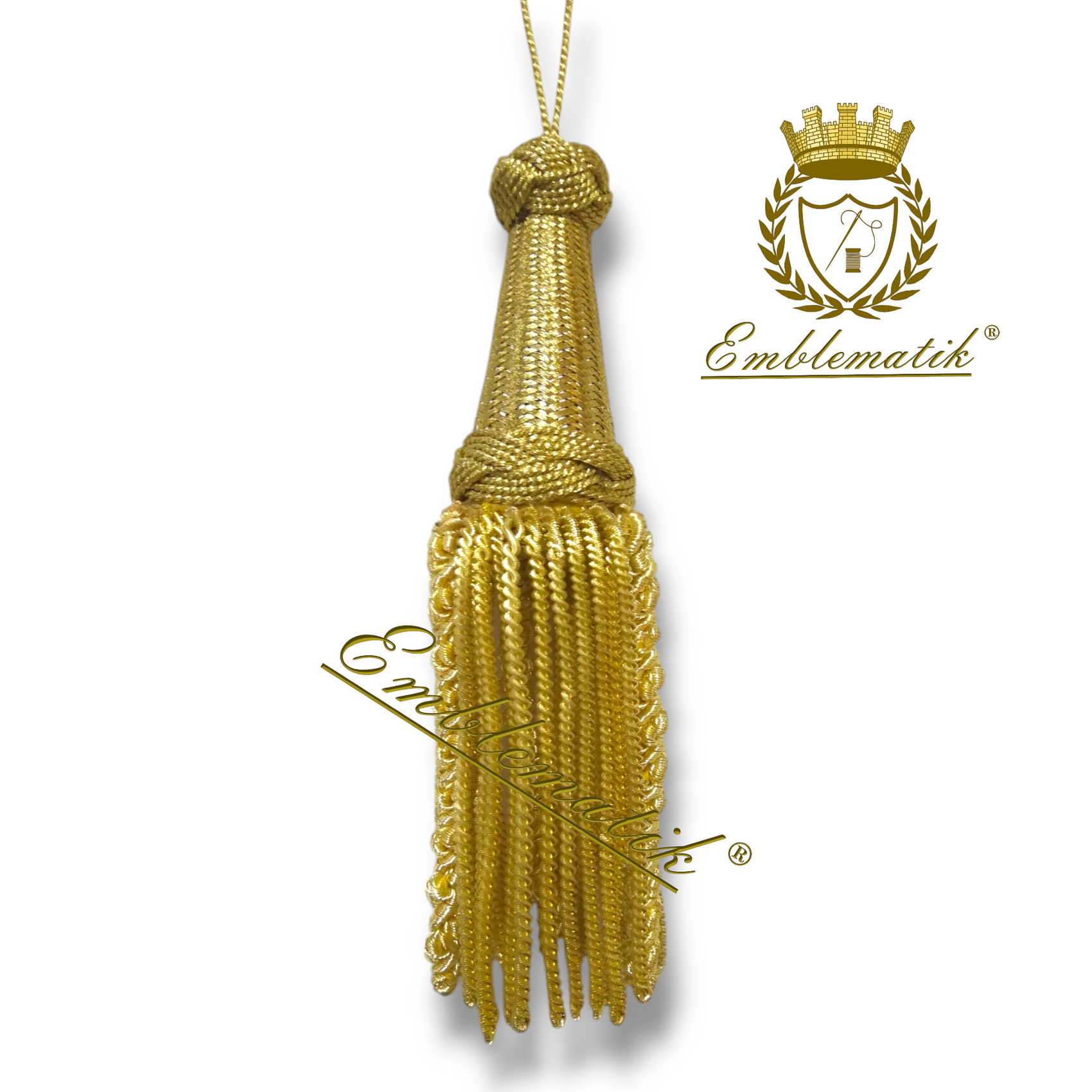 Tassel Acorn made with Bullion/Metal Thread 12cm