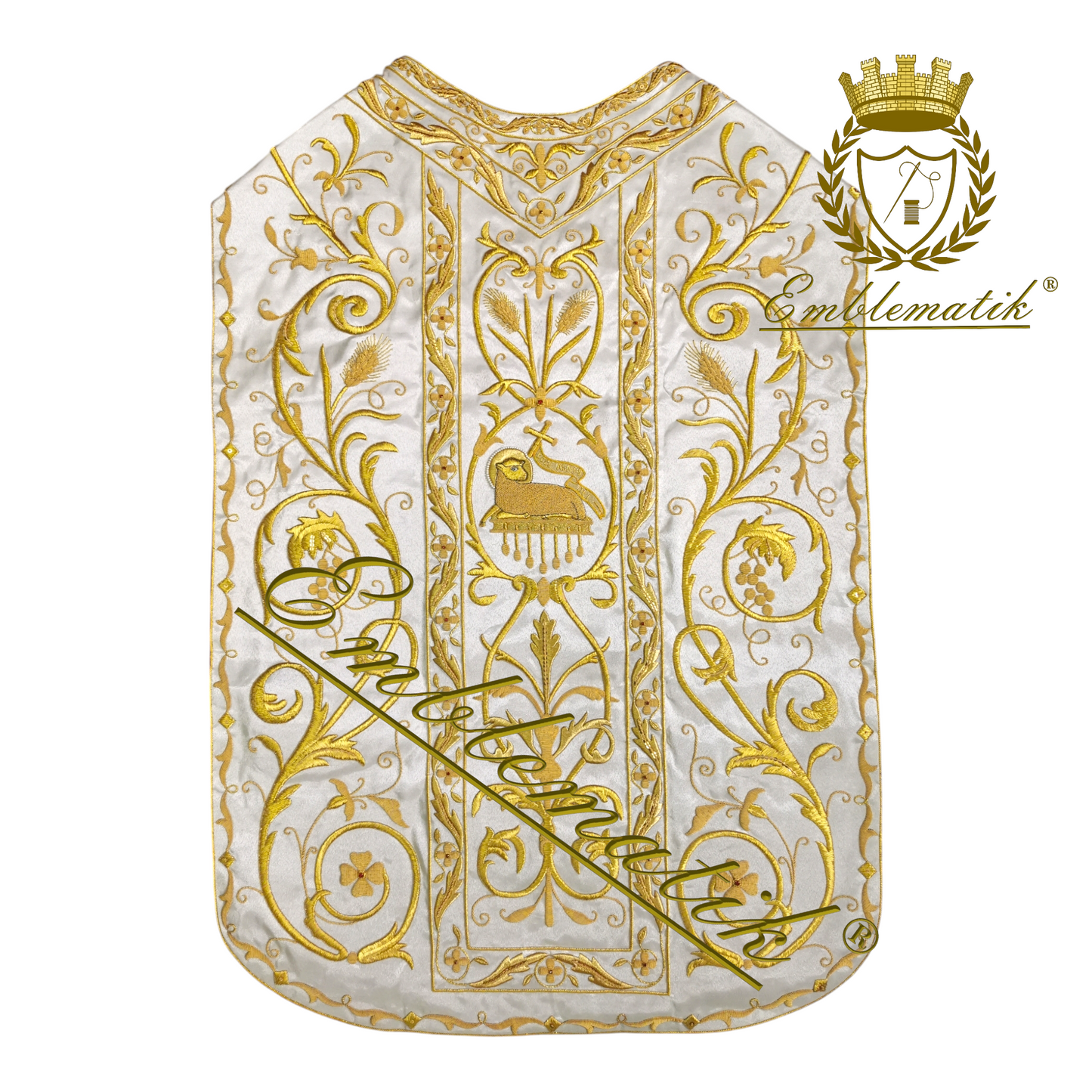 Gold Roman Chasuble Handmade Embroidered (Low Mass Set).