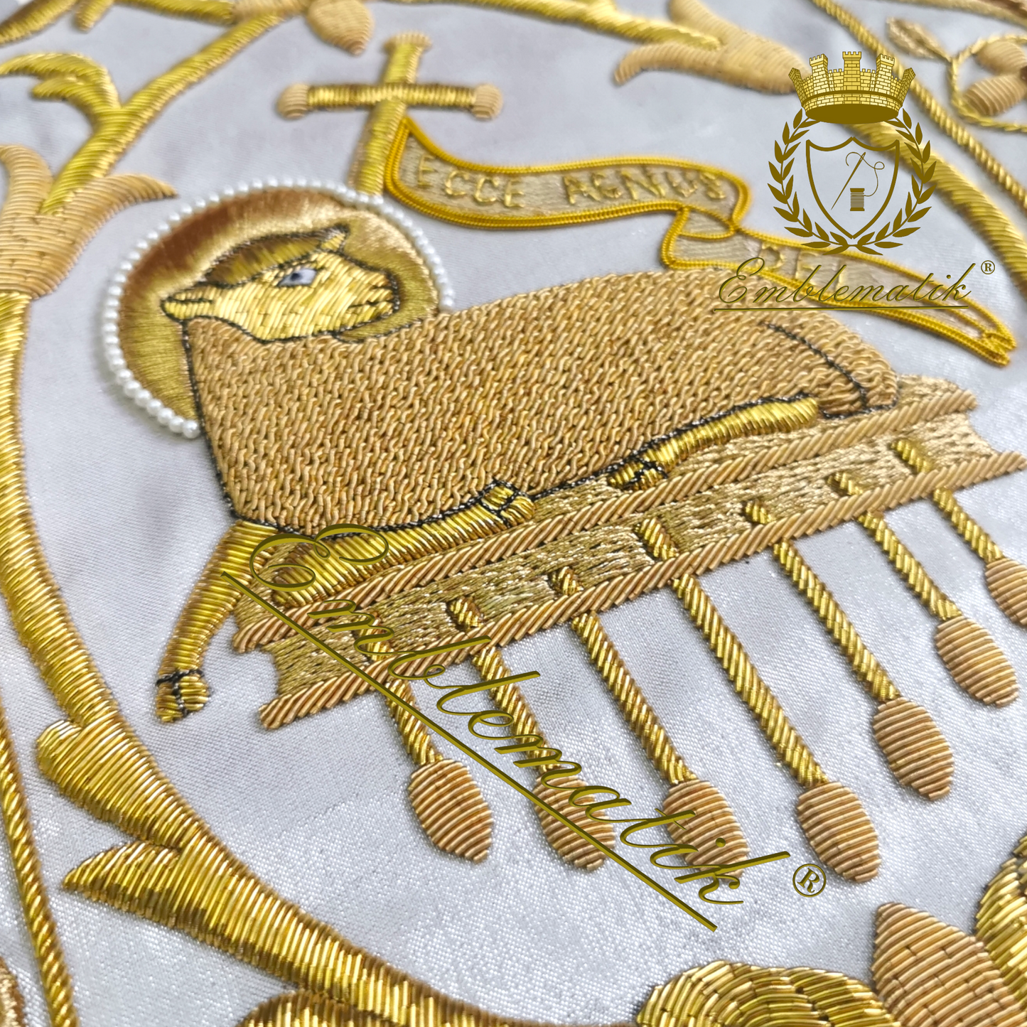 Gold Roman Chasuble Handmade Embroidered (Low Mass Set).