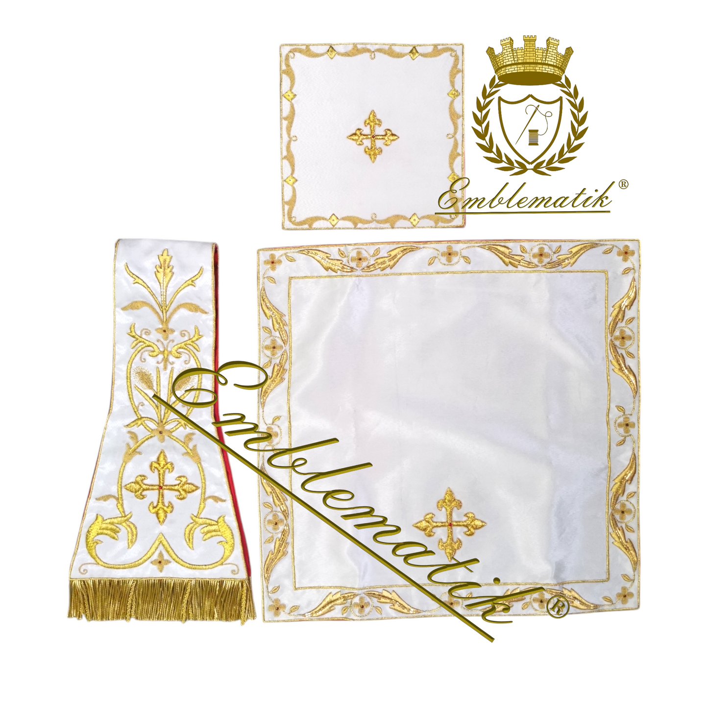 Gold Roman Chasuble Handmade Embroidered (Low Mass Set).