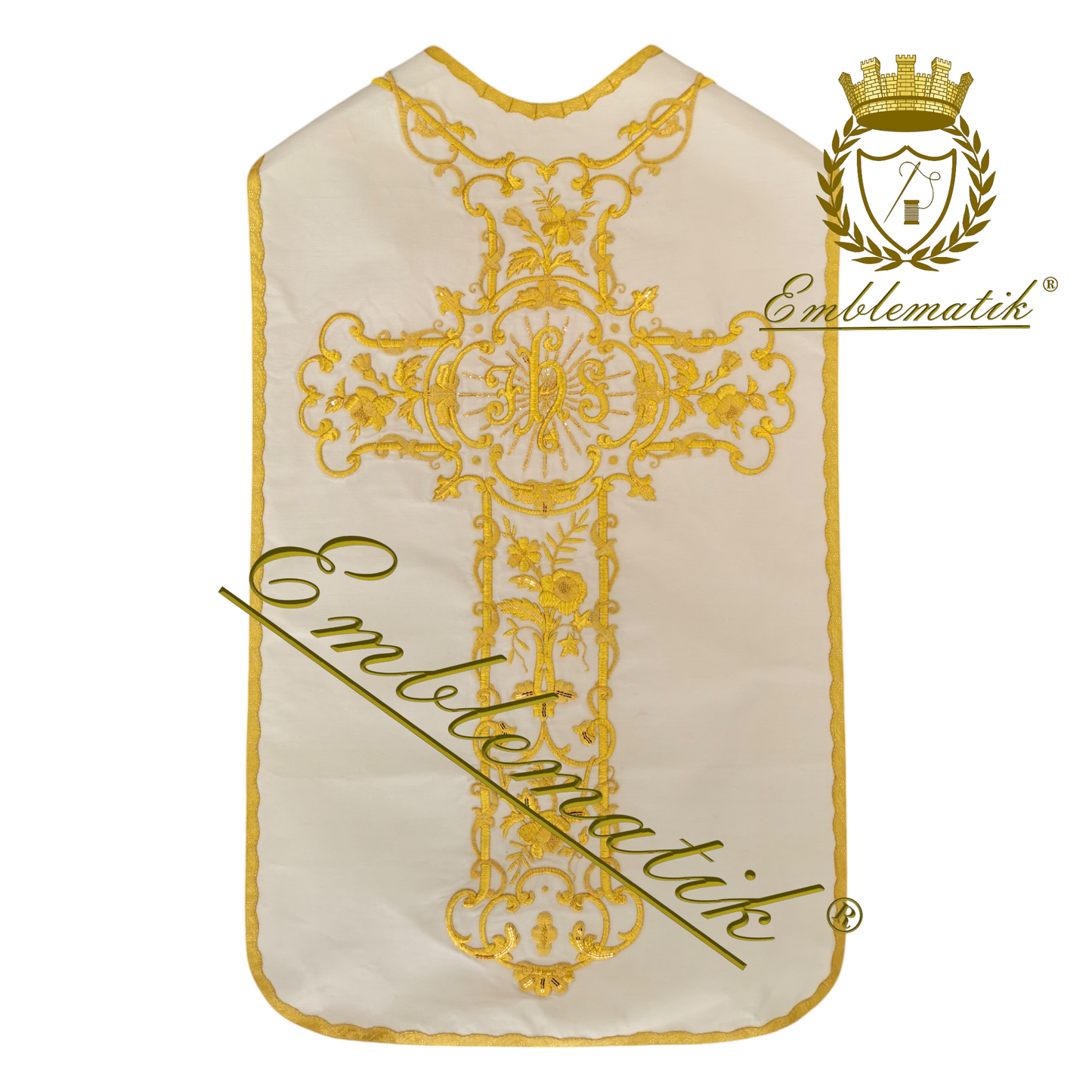 Exquisite Hand-Embroidered Latin Chasuble