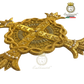 Emblematik by Pasamanerias y Bordados gold metallic thread cross with pearls for liturgical vestments.
