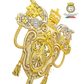 Emblematik by Pasamanerias y Bordados Papal Coat of Arms of Benedict XVI, gold and silver metallic thread embroidery.