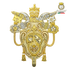 Emblematik by Pasamanerias y Bordados Papal Coat of Arms of Benedict XVI, gold metallic thread embroidery.